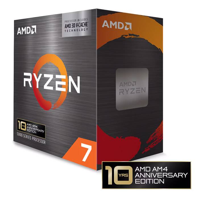 Processador AMD Ryzen 7 5800X3D 10th Anniversary Edition "Zen 3" 8-Core 3.4GHz c/ Turbo 4.5GHz 100MB Cache SktAM4
