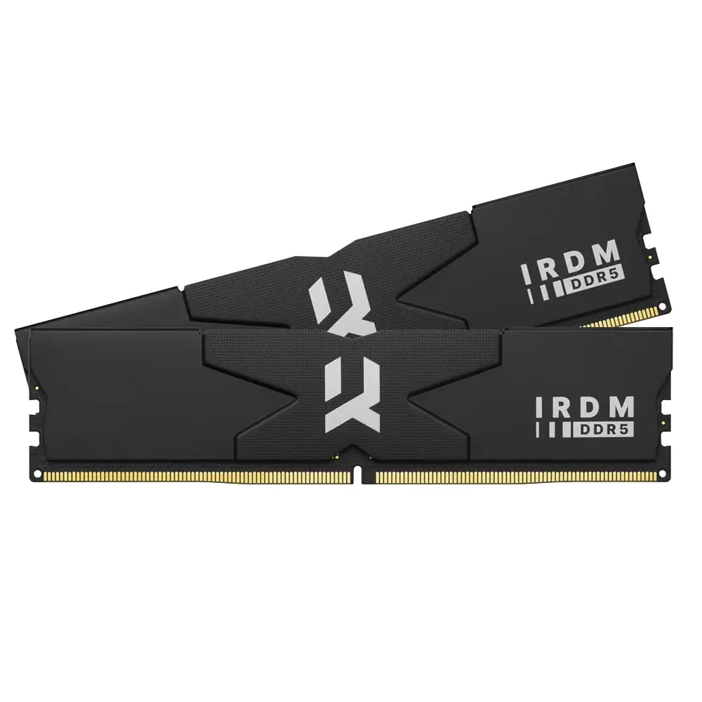 Memória RAM UDIMM GOODRAM IRDM 32GB (2x16GB) DDR5-6000MHz (AMD Expo/Intel XMP) CL30 (30-36-36-76) 1.35V Preta