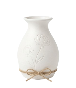 Vaso Cerâmico Decorativo Branco